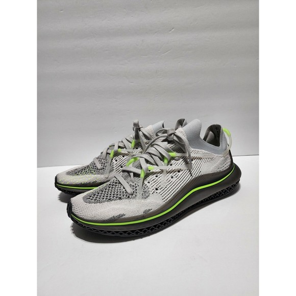 Size 11 ADIDAS 4D FUSION PRIMEKNIT H04511 GREY GREEN RUNNING SHOES SNEAKERS MENS - Picture 2 of 12